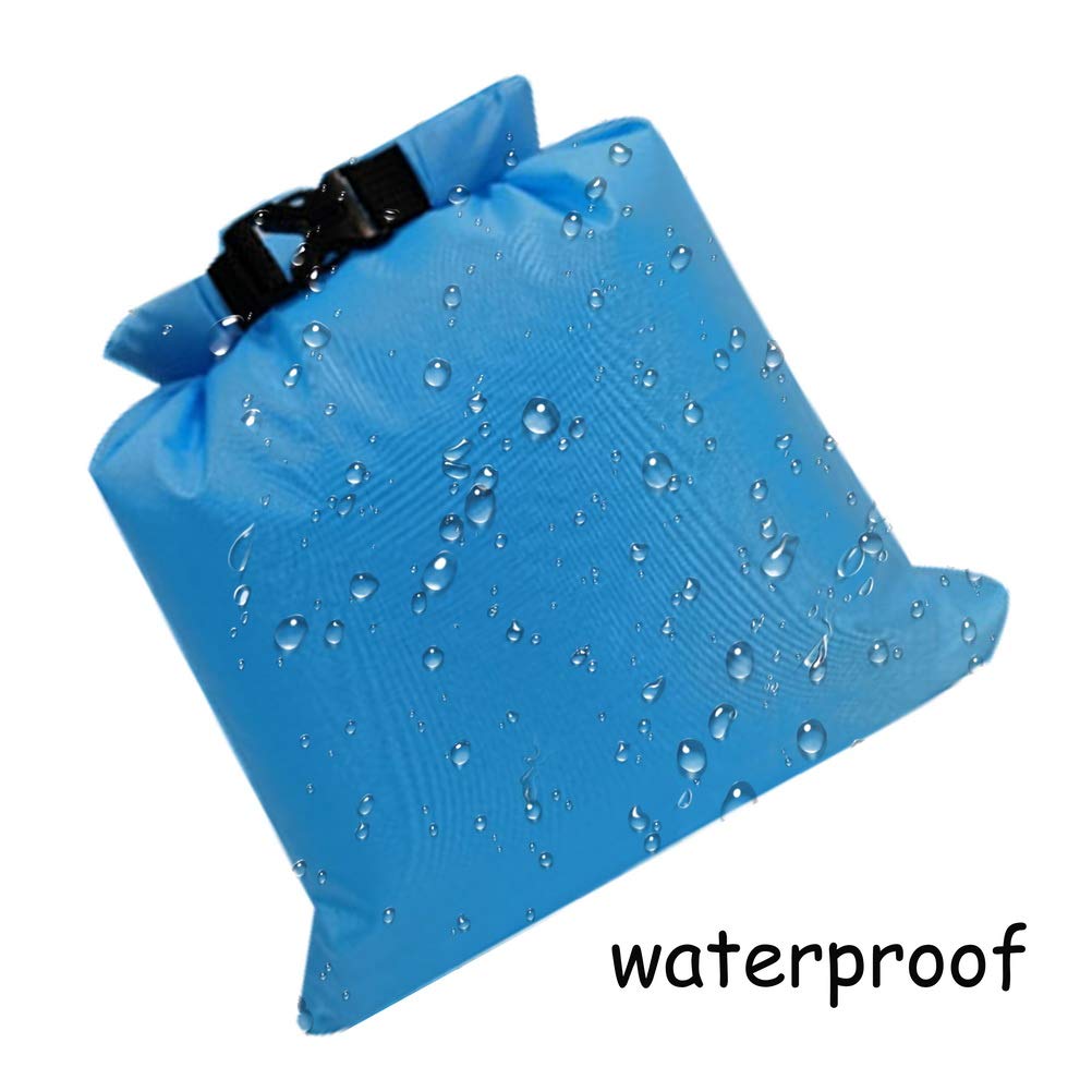 kuou 5 Pack Waterproof Dry Bags, 1.5L-6L, Lightweight, Black