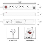 Yintar 6Ft Surge Protector Power Strip with 8 Outlets and 4 USB Ports