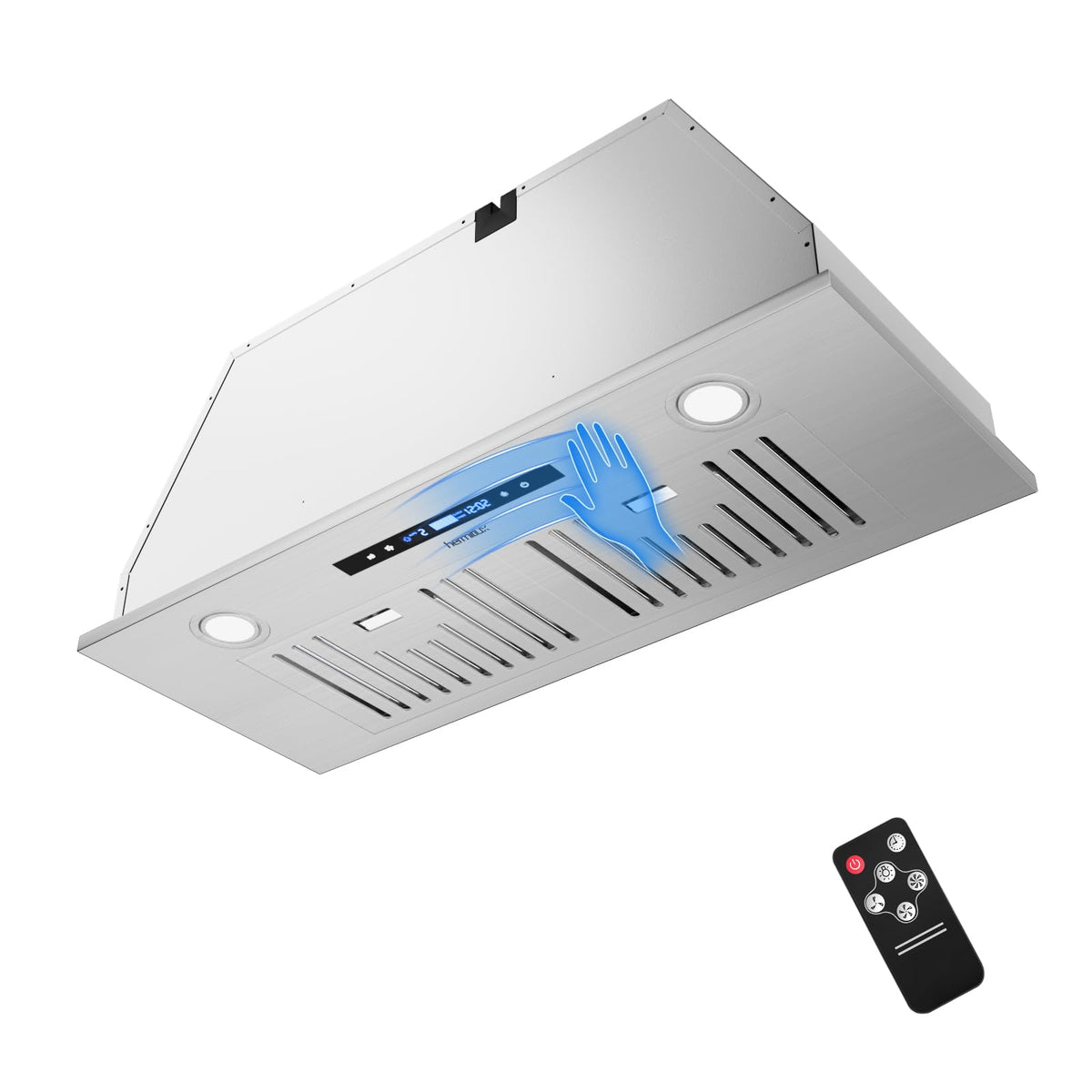 Hermitlux 30″ Built in/Insert Range Hood, 600 CFM Stainless Steel Vent Hood