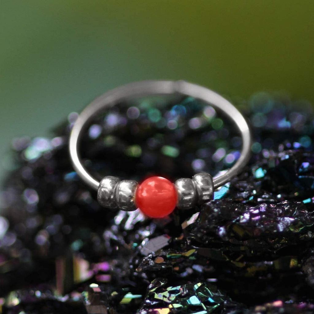Ultra Thin Opal Nose Ring