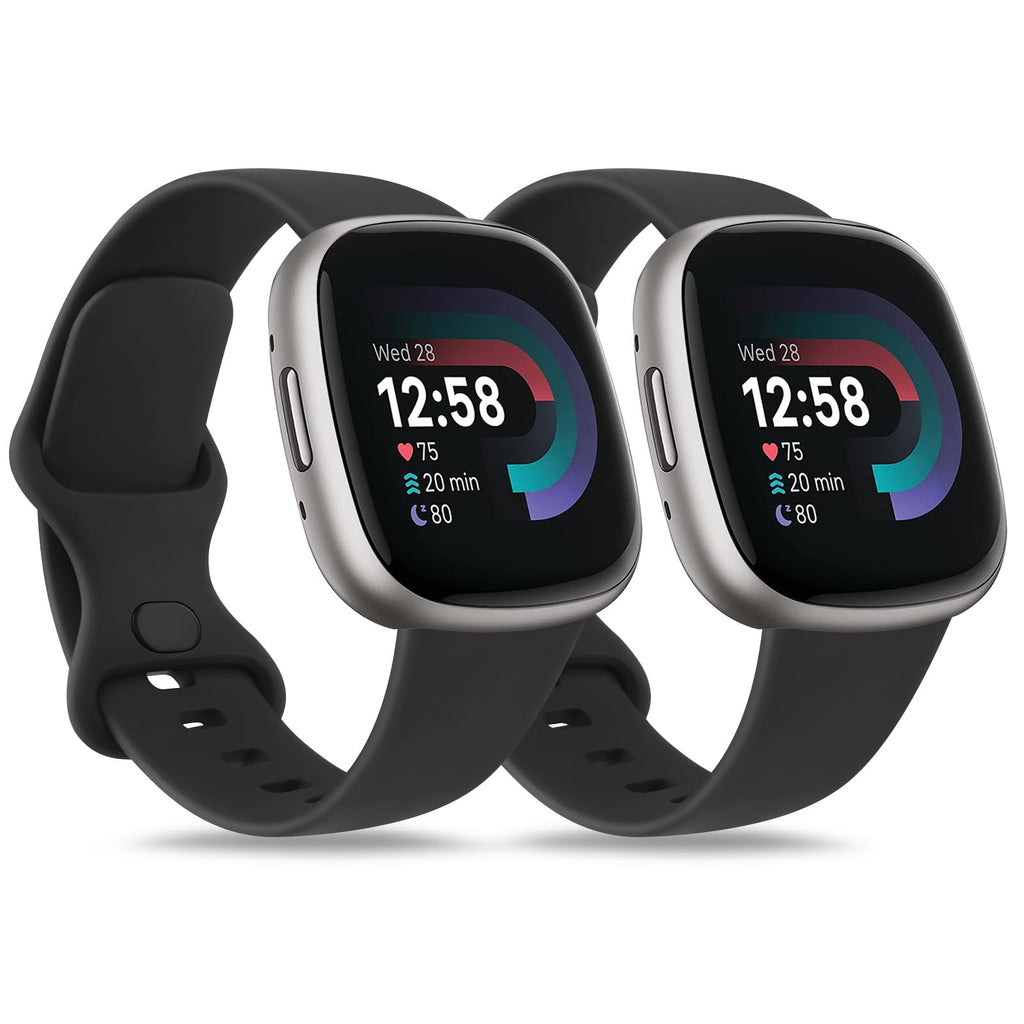 AK Straps for Fitbit Sense 2/Fitbit Sense/Fitbit Versa 4/Fitbit Versa 3 Straps for Women Men,Silicone Sport Classic Soft Replacement Straps Compatible with Fitbit Versa 3/Versa 4/Sense/Sense 2