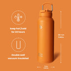 BOTTLE BOTTLE Stainless Steel Bottle with Straw and Pill Box