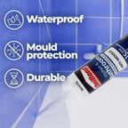 UniBond Kitchen & Bathroom Mould-Resistant White Sealant, 1 x 280 ml