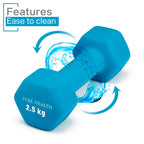 Neoprene Dumbbell Hand Weights Pair Home Exercise for Women Men Arm Pilates Dumbbells in 1kg 1.5kg 2kg 3kg 4kg 5kg 8kg 10kg Set