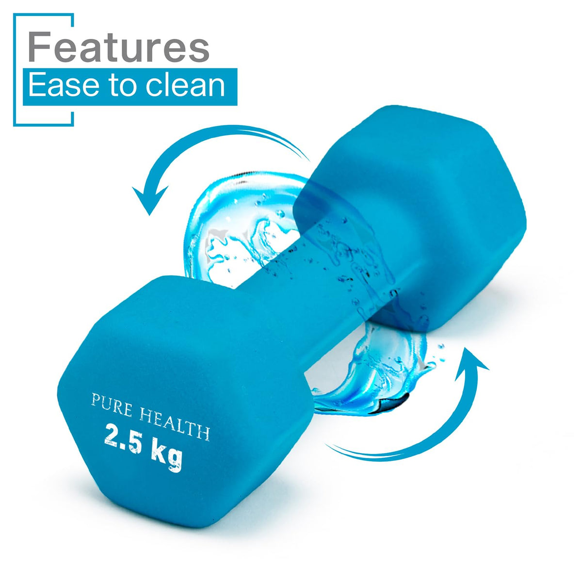 Neoprene Dumbbell Hand Weights Pair Home Exercise for Women Men Arm Pilates Dumbbells in 1kg 1.5kg 2kg 3kg 4kg 5kg 8kg 10kg Set