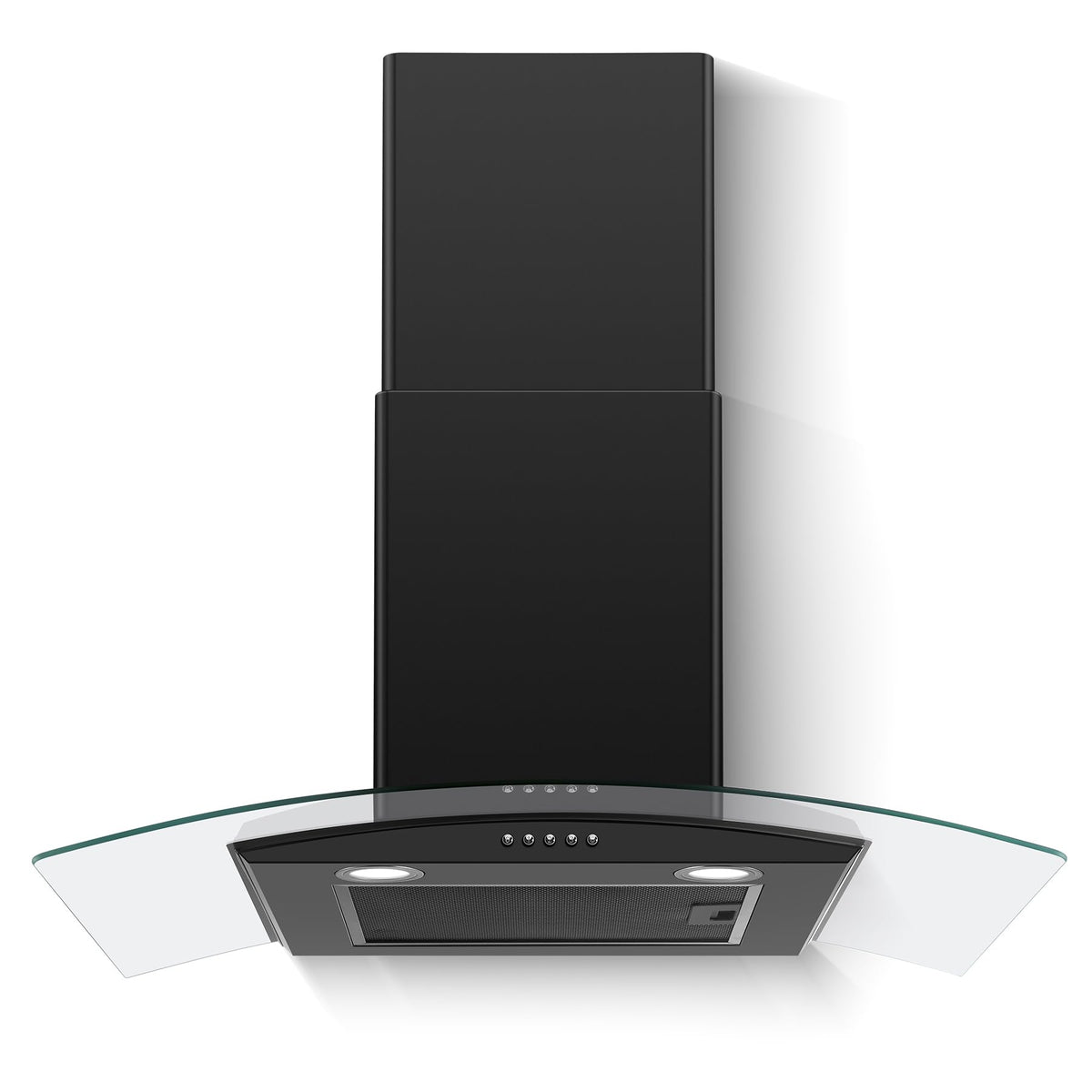 Range Hood 30 Inch, Tieasy Wall Mount Kitchen Hood with Ducted/Ductless Convertible Duct, Stainless Steel Chimney and Baffle Filters, Touch Control Fan Timer, LED Lights, 3 Speed Fan