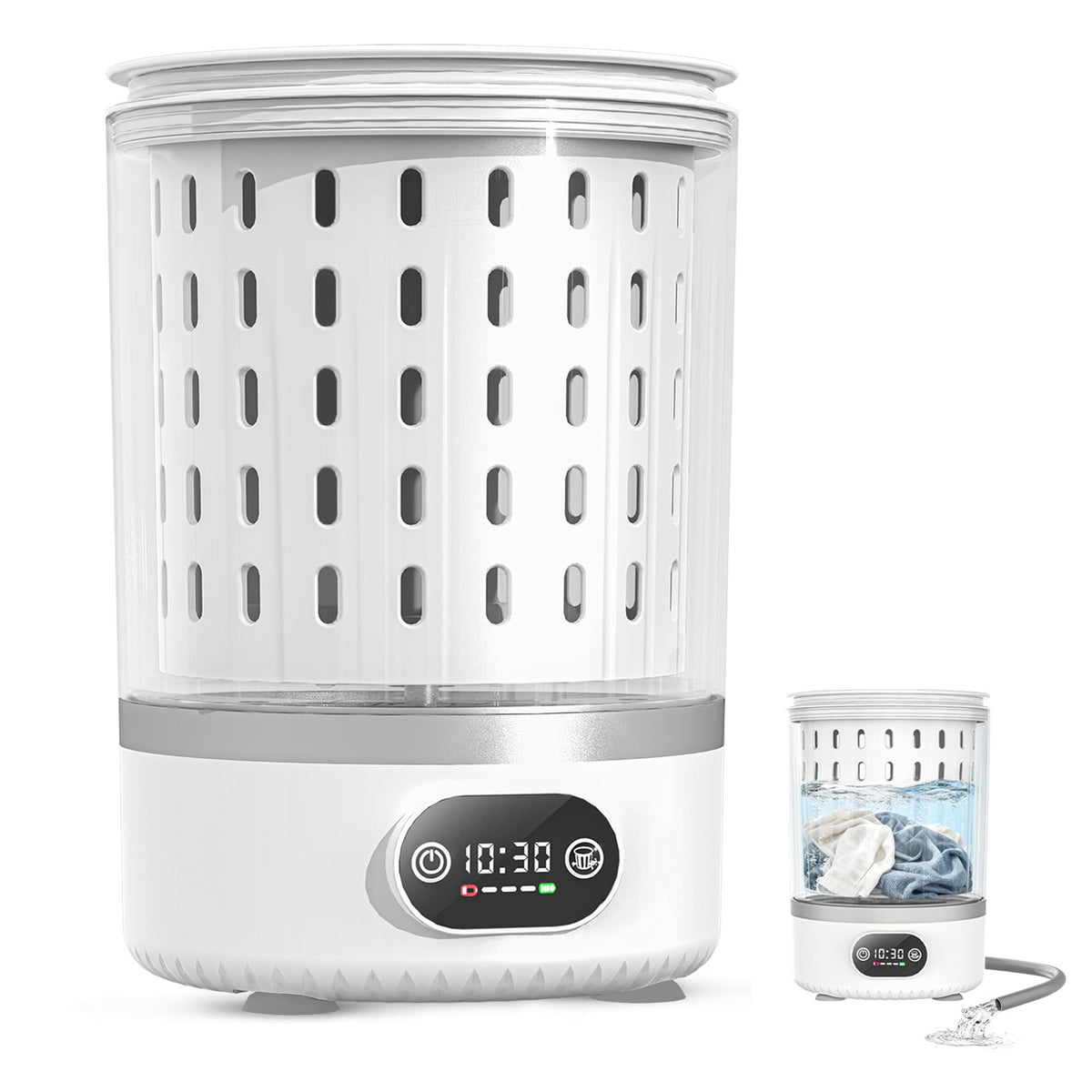 Underwear Washing Machine, Upgrade 2.5L Mini Portable Washing Machine, Mini Washer Deep Cleans Small Clothes for Apartment, Dorm, RV, Travel & Hotel Use (White)
