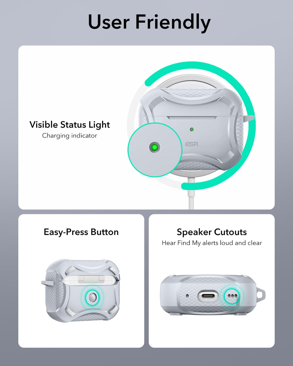 ESR for AirPods Pro 2 Case, Compatible with MagSafe, Navy Blue