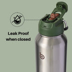 BOTTLE BOTTLE Stainless Steel Bottle with Straw and Pill Box