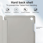 CoBak Case for Samsung Galaxy Tab A11+ Plus 11 Inch 2025/A9+ Plus 2023 - PU Leather Smart Cover with Auto Sleep/Wake for Tab A11+, Translucent Hard Shell, Multi-Viewing Angles, Orange