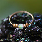 Ultra Thin Opal Nose Ring