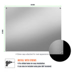 2-Pack 24" By 30" Stainless Steel Stove Backsplash, Reversible Ultra Flat Splatter Guard Range Hood Backsplash, Easy Clean Wall Shield Metal Panel