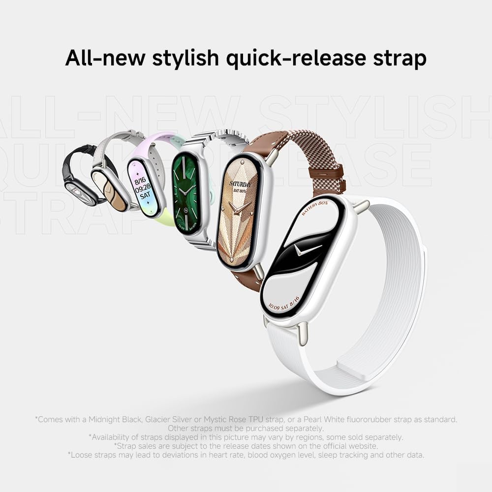 XIAOMI Smart Band 10, Fitness Tracker for Men Women, 21-day battery, White