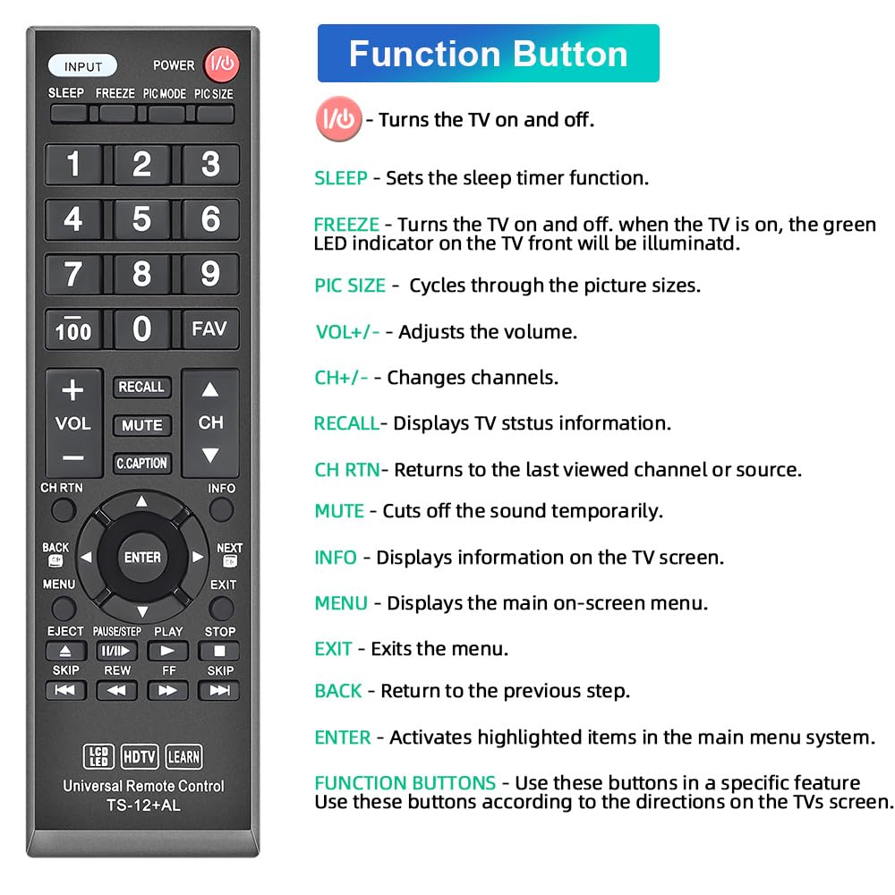 for Samsung-Smart-TV-Remote-Replacement, Universal for All Samsung TVs (BN59-01315A)