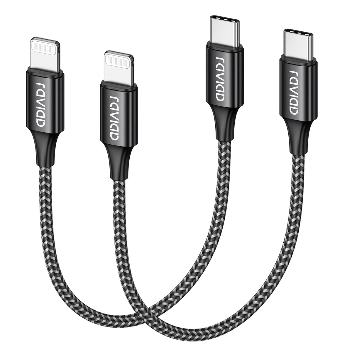 RAVIAD USB C to Lightning Cable Short 0.15M [MFi Certified] iPhone Charger