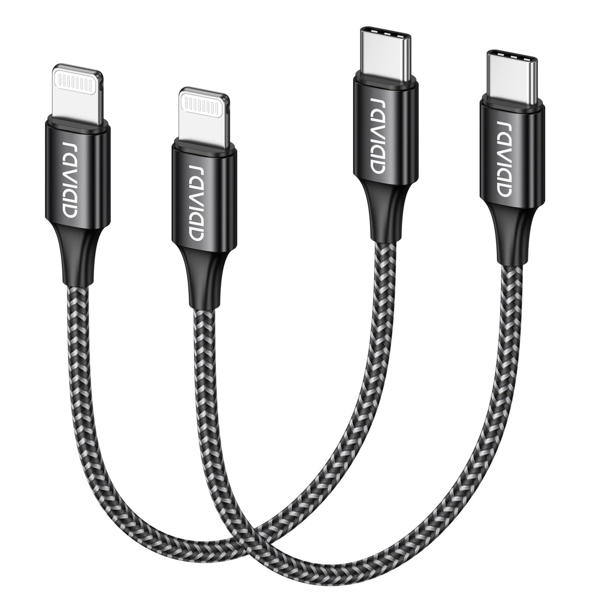 RAVIAD USB C to Lightning Cable Short 0.15M [MFi Certified] iPhone Charger