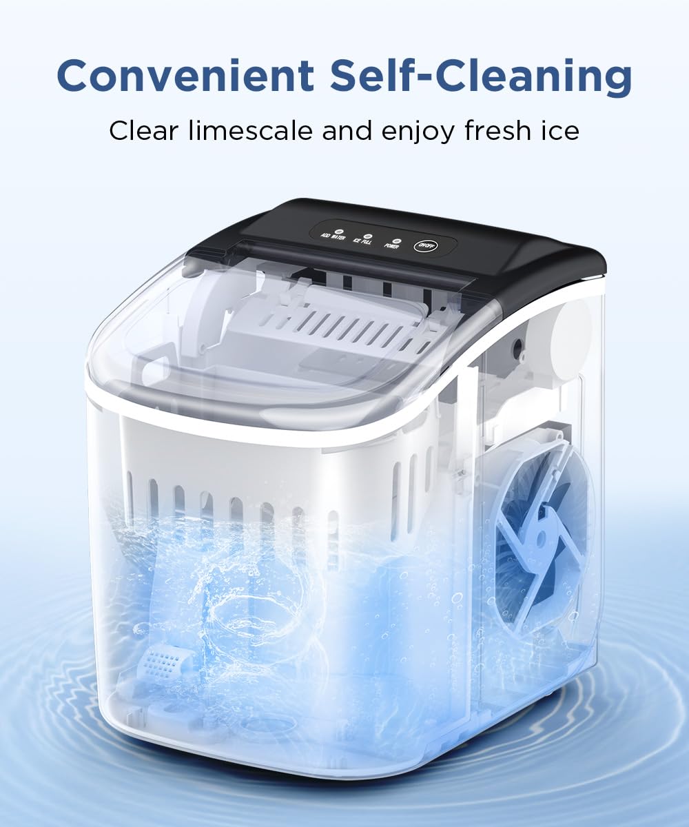 COWSAR Nugget Countertop Ice Maker, Automatic Ice Dispenser, 33 lbs/Day Chewable Pellet Ice Machine with Self-Cleaning & Measured Dispensing, Portable Ice Maker for Home, Kitchen, Office