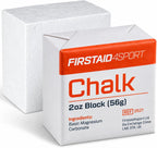 Firstaid4sport Professional 2oz White Chalk Block for Enhanced Grip - Moisture-Absorbing Magnesium Carbonate for Climbing, Weightlifting & Gymnastics - Reduces Hand Friction & Improves Performance