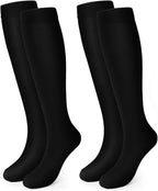 Compression Socks, (2/4/6/7 Pairs) for Men & Women 15-20 mmHg is Best for Athletics, Running, Flight Travel, Support