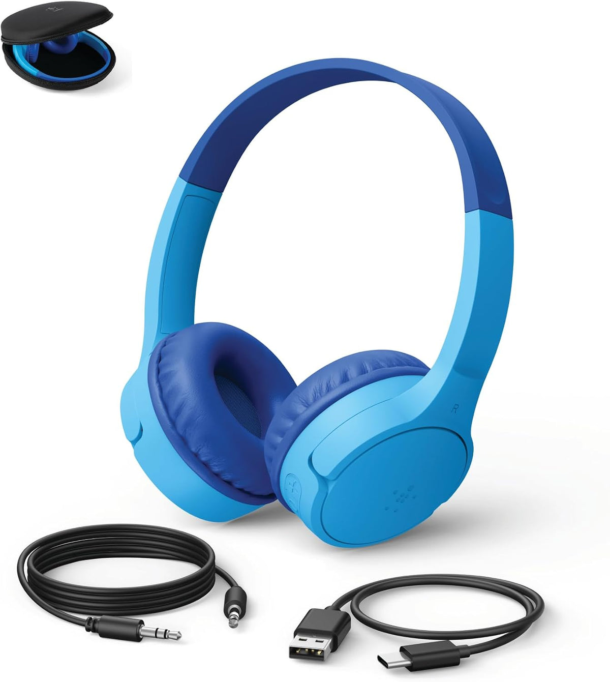 Belkin SoundForm Mini Kids Headphones, Wireless & Wired, 30H Playtime, Case