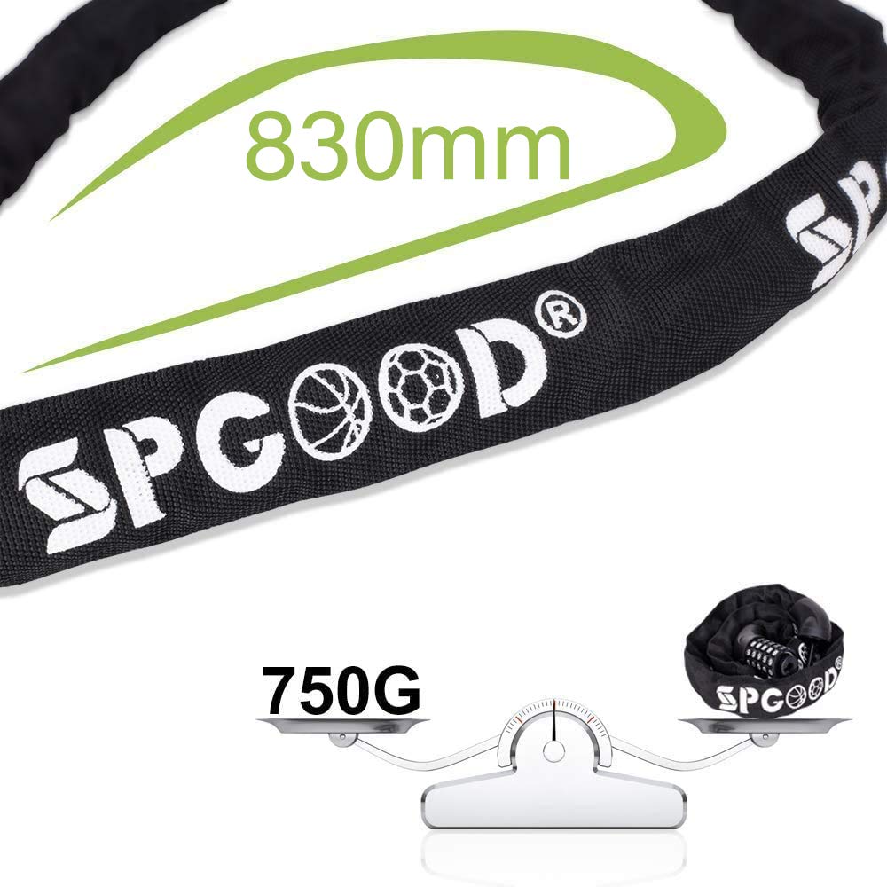 SPGOOD Bike Lock with Combination, Bicycle Lock with Chain(Camouflage)