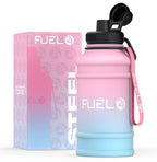 Fuel24 Stainless Steel Jug - 1.3 or 2.2 Litre Water Bottle - Extra Strong, BPA Free, Leak Proof - Large Gym Sports Bottle, 1.3L, 2.2L, Metal Bottle - Colour Options