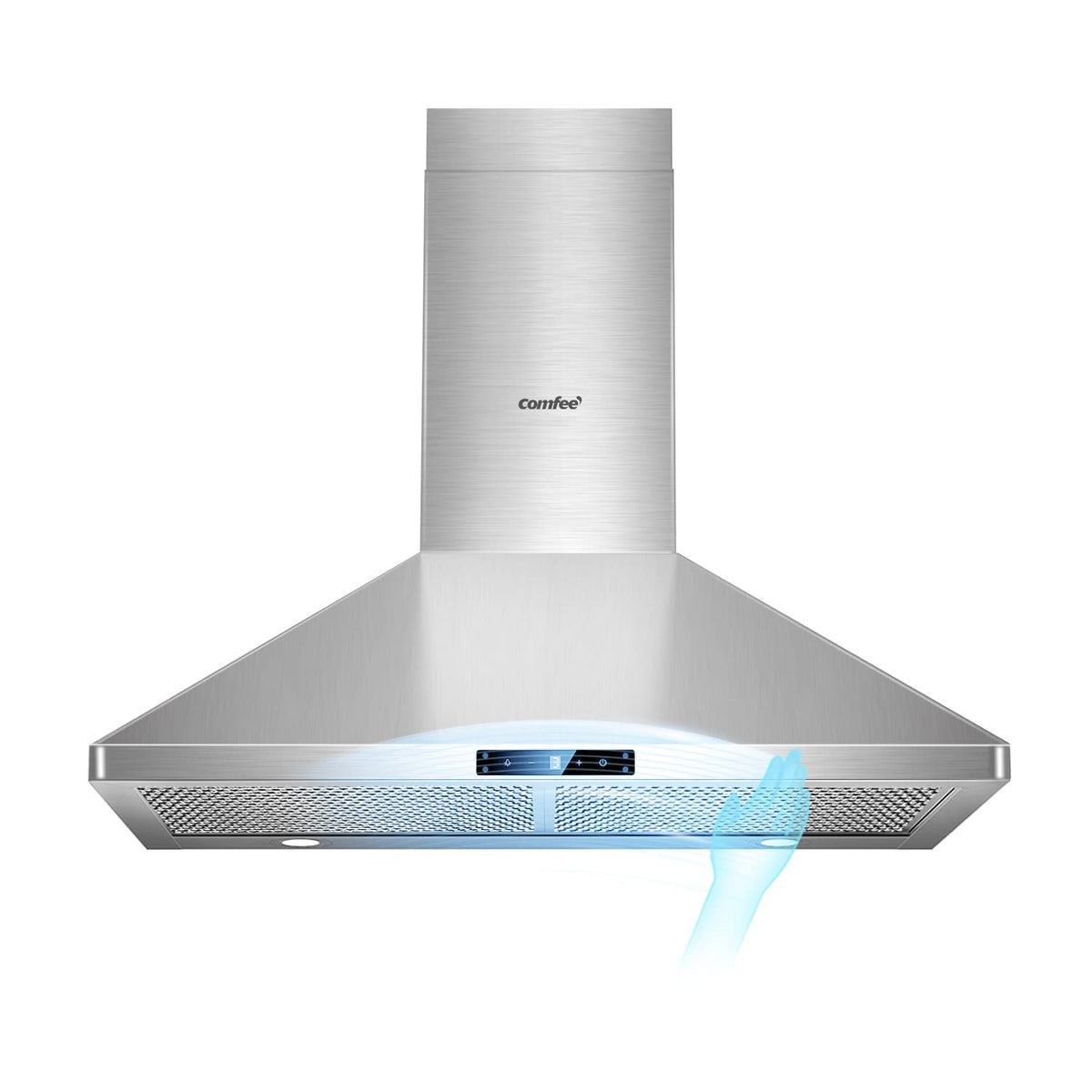 COMFEE' Wall Mount Range Hood 30 Inch, 450 CFM Ducted/Ductless Convertible