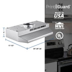 Broan-NuTone F403011 Insert with Light, Exhaust Fan for Under Cabinet Two-Speed Four-Way Convertible Range Hood, 30-Inch, White on White