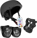Niftii Bike Helmet & Pads Set for Kids - Cycling Skateboard Ages 3-15