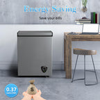 LifePlus Chest Freezer - 3.5 Cubic Feet Compact Deep Freezer Small Freezer 7 Adjustable Temperature with Removable Basket, Energy Saving Super Quiet for Garage, Office, Kitchen, or Apartment, Gray