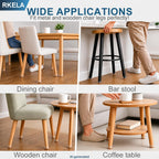 Square Chair Leg Floor Protectors, 16 Pcs, Large Clear