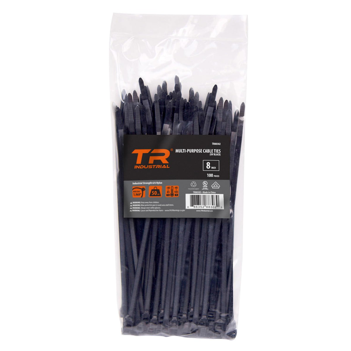 TR Industrial Multi-Purpose Natural Cable Ties, 48 inches, 50 Pack