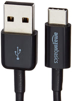 Amazon Basics USB-A to USB-C Fast Charger Cable, USB 2.0, 480Mbps Speed, USB-IF Certified, for Apple iPhone 16/15, iPad, Samsung Galaxy, Tablets, Laptops, 0.9 m, Black