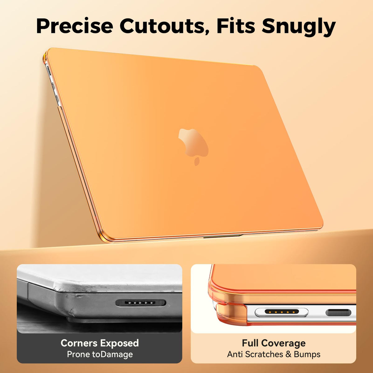 EooCoo for MacBook Pro 13 inch Case M2 M1 2023-2017 Slim Frost Black