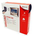 VELCRO Brand Stick On Tape Cut-to-Length Strong Hook & Loop Self Adhesive Sticky Tape Perfect for Room Décor & Home, Office, Garage Use Black 20mm x 50cm