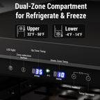 Antarctic Star 18L Mini Fridge Cooler 24Can, Beverage Refrigerator with Quiet Compressor, LED Light,Freestanding Small Fridge with Electronic Temperature Control for Home and Bar(40-61 ℉)