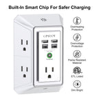 Surge Protector, QINLIANF 5 Outlet Extender with 4 USB Ports(2USB-C)