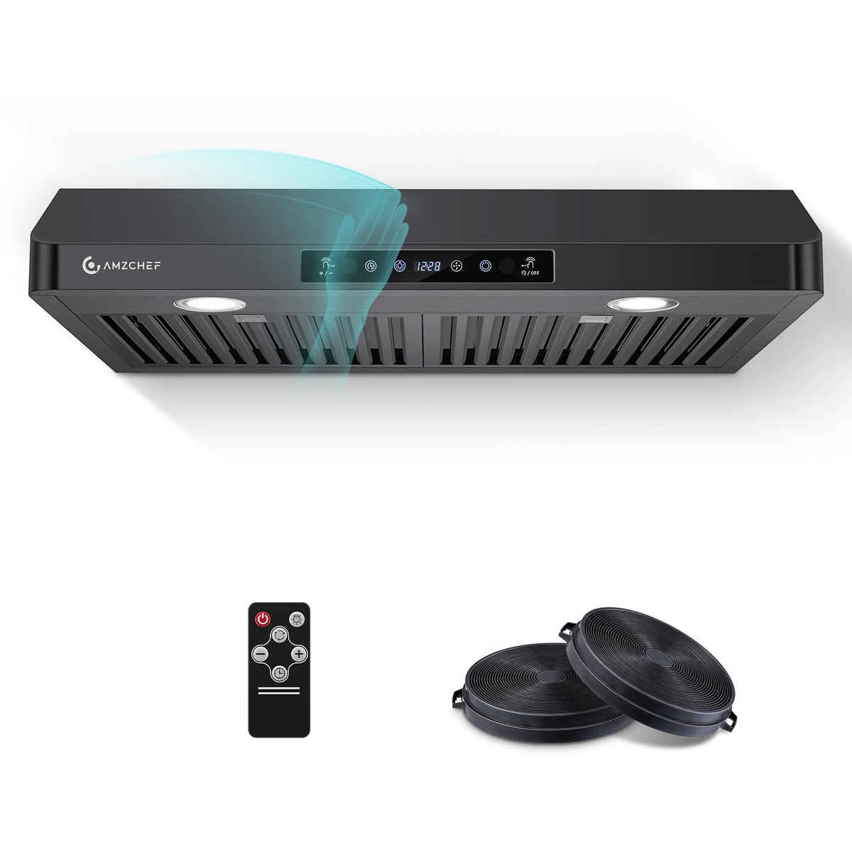 AMZCHEF 30" Under Cabinet Range Hood, 750CFM Stainless Steel Vent Hood