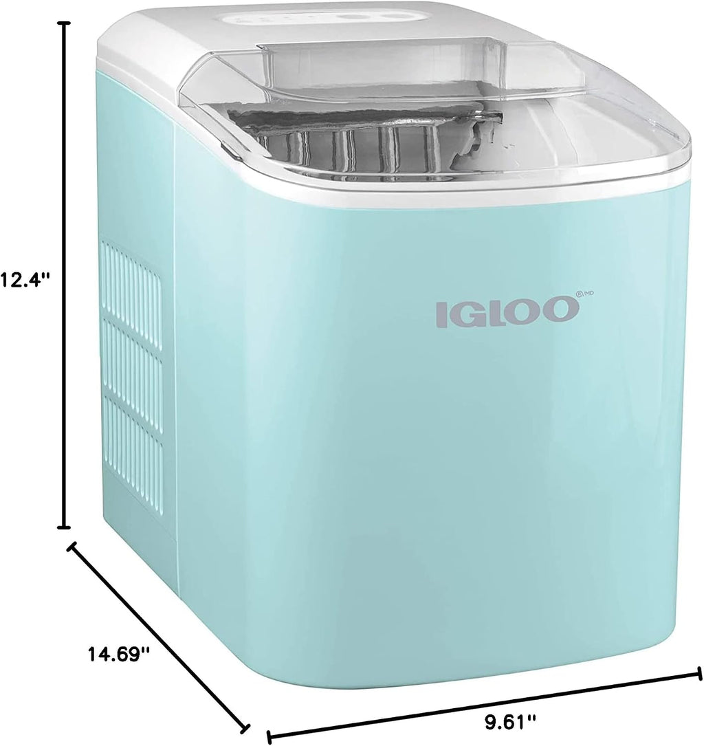 Igloo Ice Maker Countertop, Portable Ice Maker with Handle, 26lbs, Black