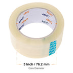 ARVO Clear Packing Tape 6 Rolls with Low Noise (48mm x 60m) - Durable Parcel Sealing Tape for Packing Boxes, Secure Packaging for Moving House