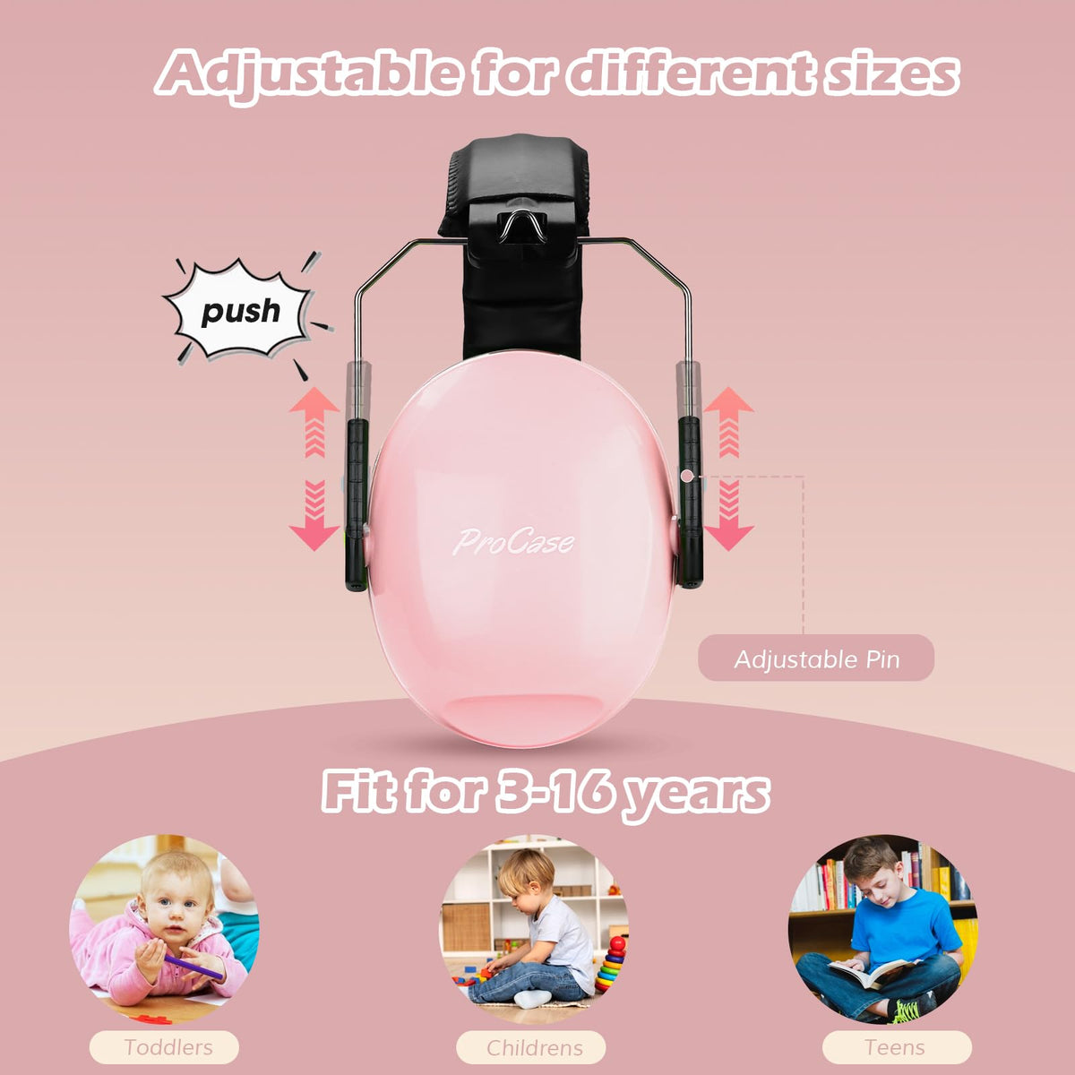 ProCase Ear Defenders for Children/Toddlers 3-16 Years SNR 27dB -Purple