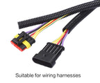 Alex Tech 10ft - 1/2 inch Split Wire Loom Tubing - Black
