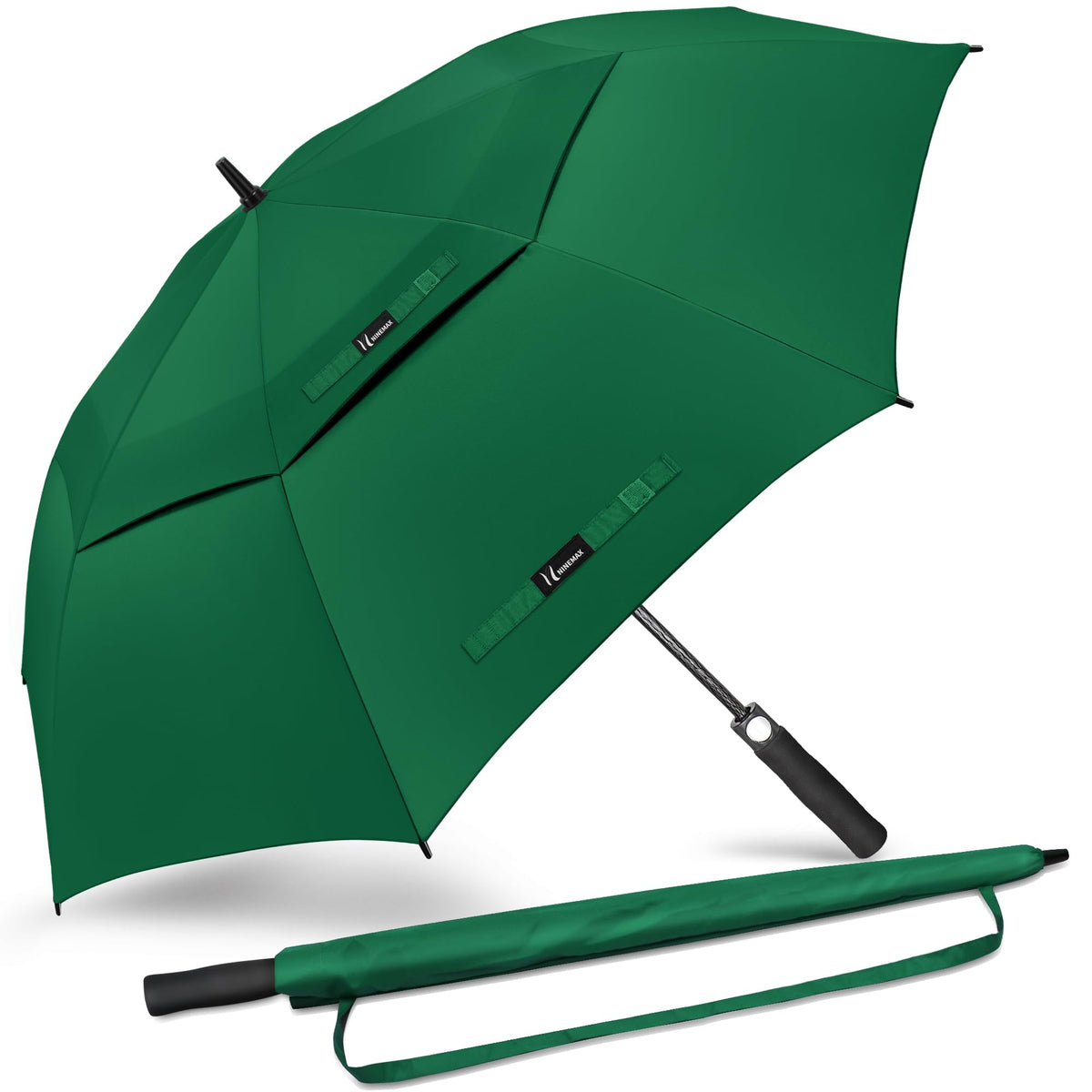 NINEMAX Large Golf Umbrella Windproof Strong 54/62/68 Inch,Extra Big Golf Umbrellas Automatic Open Double Canopy for Gents Women