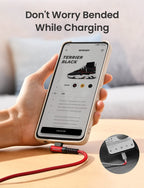 Samsung USB C Charger Cable, 2 Pack 2M Fast Charge, Right Angle Nylon Braided Type C Cable Compatible with S10 S9, Huawei, Google Pixel, Sony Xperia, LG