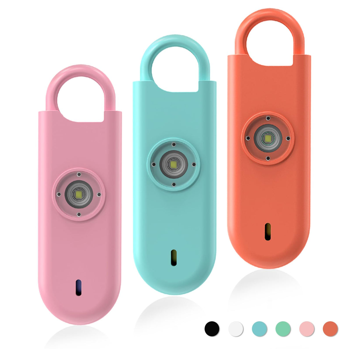 Fauxomor 140dB Personal Safety Alarm for Women 3pack Self Defense Keychain