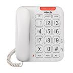 Vtech SA3100 Corded Senior Phone for Elderly with High-Contrast Large Buttons,Multilingual Talking Digits,Visual Ringer,Speed Dial,Speakerphone,No AC Power,Earpiece and Speakerphone Volume Control