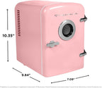 Frigidaire Retro Mini Compact Beverage Cooler, Great for Keeping Office Lunch Cool! (Built-in Bluetooth Speaker)