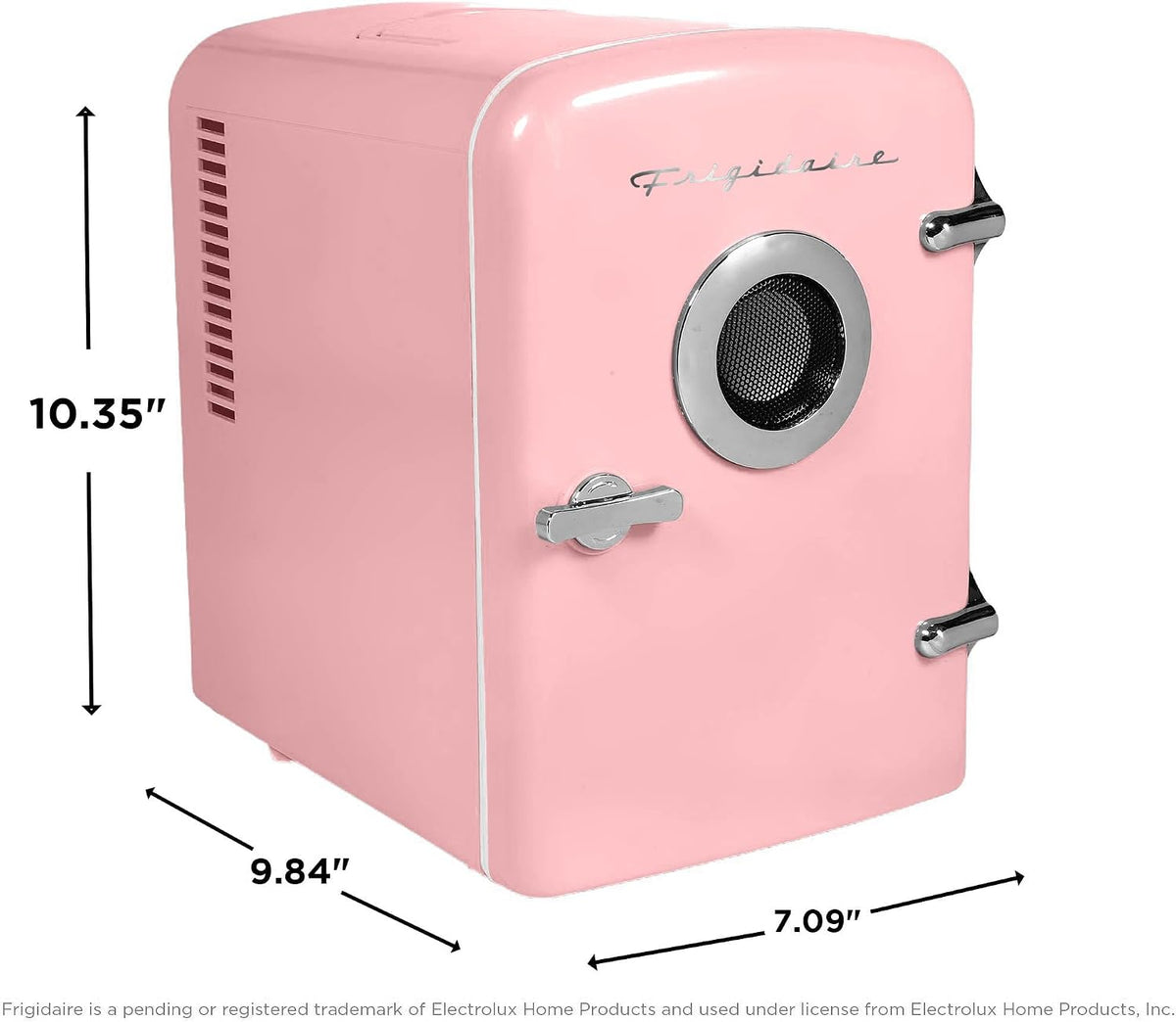 Frigidaire Retro Mini Compact Beverage Cooler, Great for Keeping Office Lunch Cool! (Built-in Bluetooth Speaker)