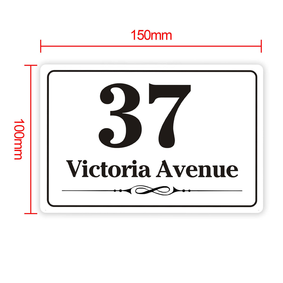 EDSG 4 x Wheelie Bin Stickers, Personalised Bin Numbers for Wheelie Bins, Custom Wheelies Bins Numbers Stickers, Number Sticker with House Number Street Name (Design 1)