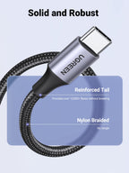 UGREEN USB A to USB C Cable 3A USB to USB C Charger Cable Fast Charge 0.5M